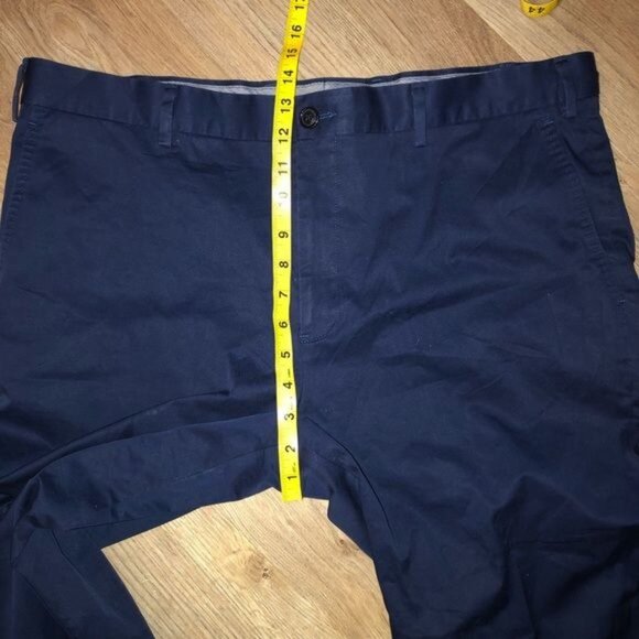 HART SCHAFFNER MARX- MENS BLUE 98% COTTON FLAT FRONT DRESS PANTS SIZE 38X30 - Picture 5 of 6